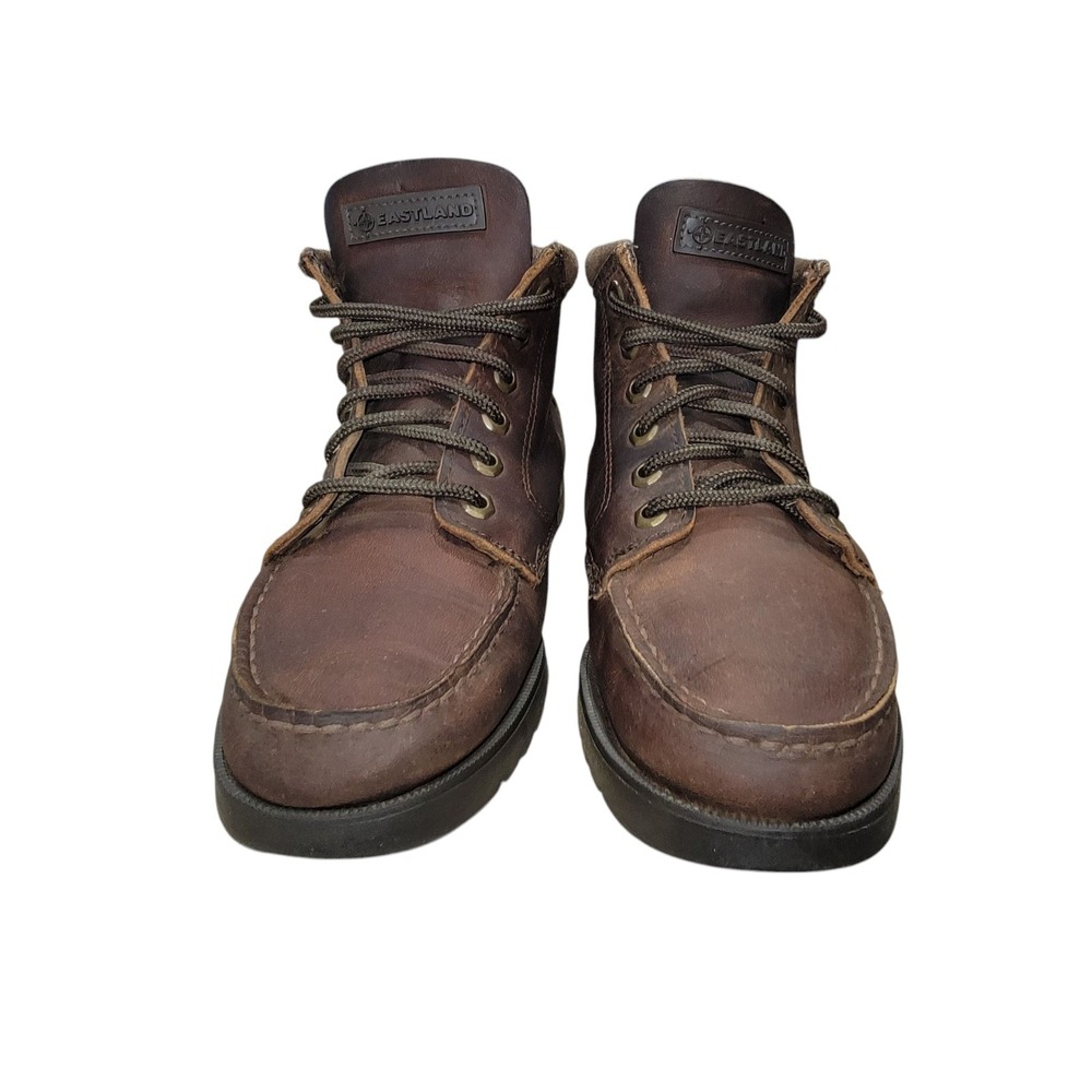 Eastland Seneca Camp Moc Women's 8.5 W Leather Chukka Ankle Bomber Brown Boots - Picture 9 of 10